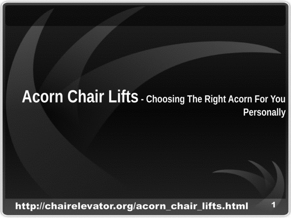 Product picture Acorn Chair Lift For The House