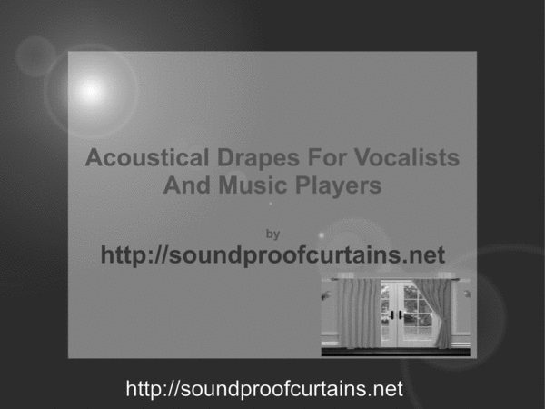 Product picture  Sound Proofing With Acoustical Drapes